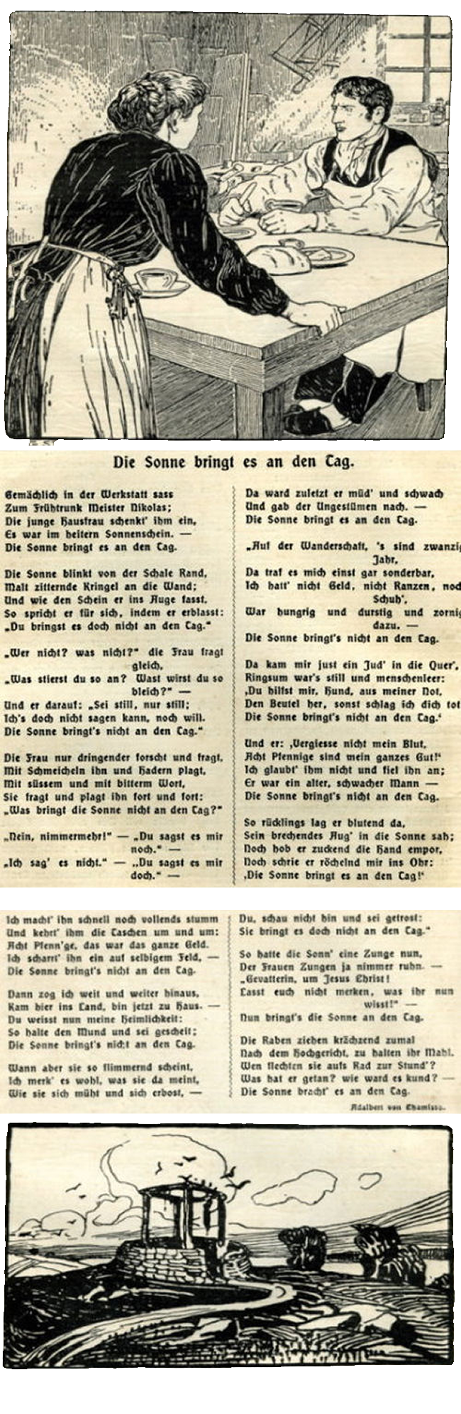 Die Sonne bringt es an den Tag – Eine Ballade von Adalbert von Chamisso